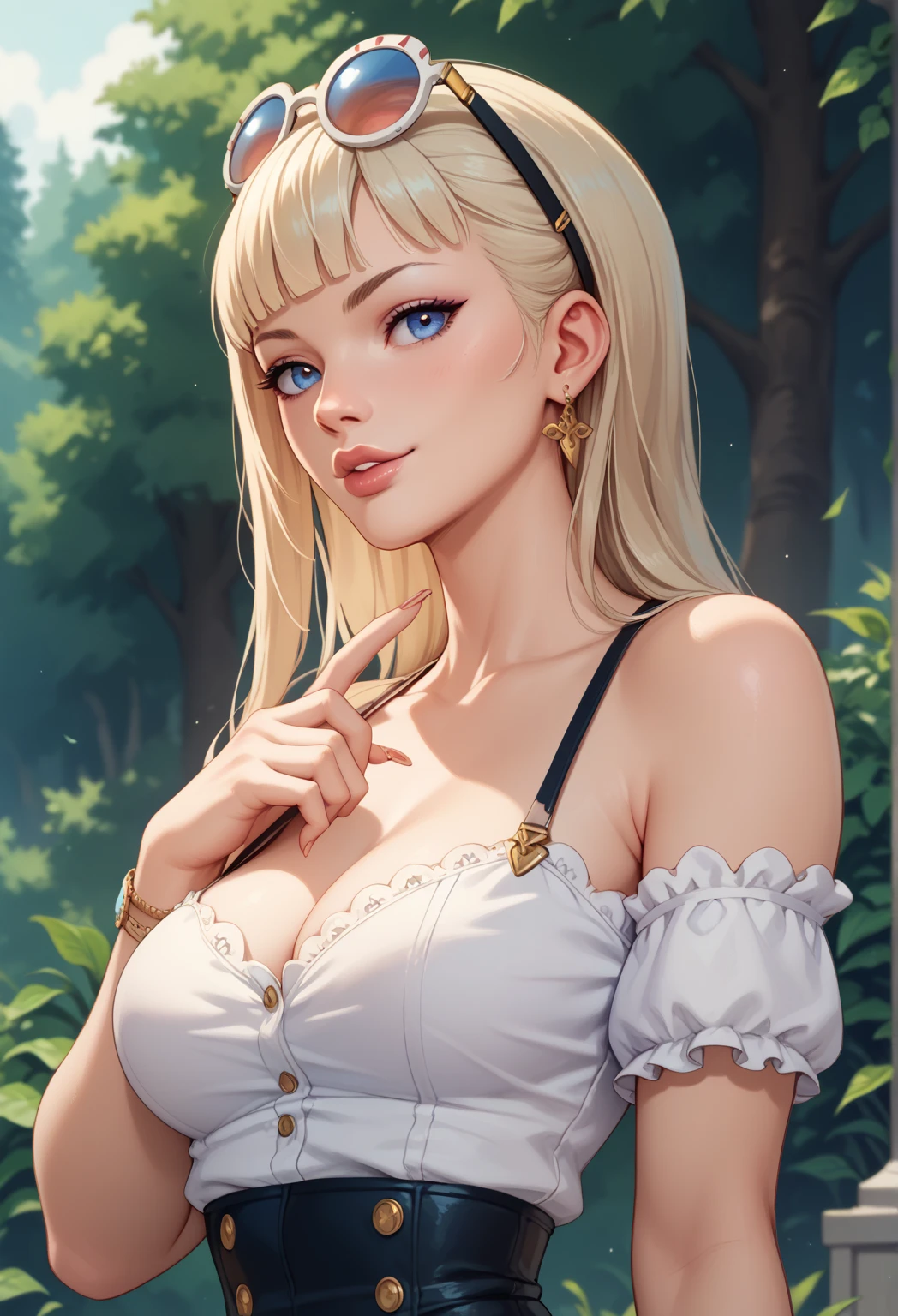 (Extremely detailed 8k wallpaper:2), (photo:2), (soigne Beautiful girl:2), (gives a lecture to friends:2), detailed (Face and eyes), (hyper realistic:1), (highly detailed:1), (epic realistic:1), rim light, (maximum details:1), cozy, (fullbody:1.3), (looking at viewer:2), (Woman's Attractive Qualities:2), (Attractive Woman:2), (Attractive:2), Smile, Intelligence, Empathy, Gracefulness, Sense of Style, Fitness, Grooming, Optimism, (Sensitivity:2), Sincerity, Romantic Gestures, Playfulness, Fashion Sense, (Sensuality:2), Charm, Modesty, Thoughtfulness, (Femininity:1), Flirtatiousness, Warmth, (Physical attractiveness:2), A beautiful smile, A love of life, strength and power, vulnerability, curiosity, wonder, love, (nature background:2), kawaii, waifu, Beautiful breasts, (attractive body:2), (Beautiful body:2), Beautiful pose, attractive pose, (Beautiful legs:1.0), (spread legs:1.0), (Beautiful clothes:1), (classic clothes:2), (elegant clothes:2), (European clothes:2), detailed clothes, (skirt:1), (blouse:1), (provocative pose)