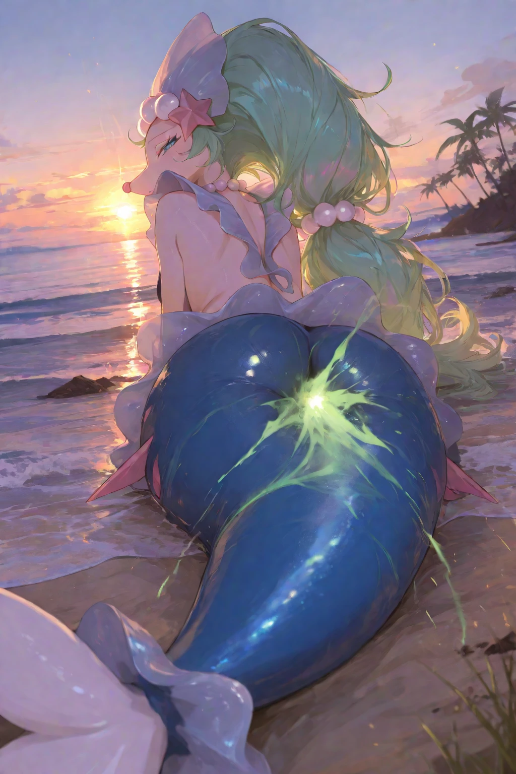 (((No humans)))、An alien tentacle creature with tentacles branching out from a central body with a single large eye、From below