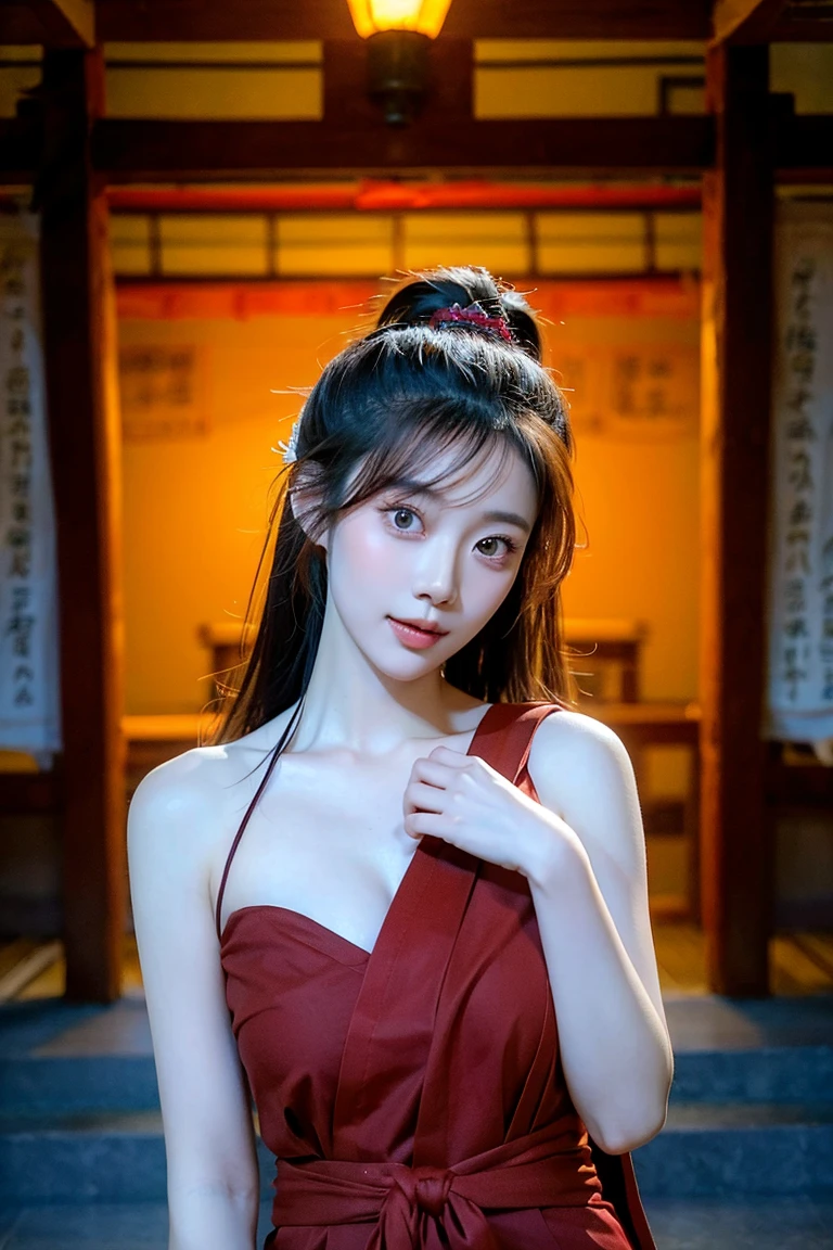 (RAW photo, 4k, realistic, exquisitely detailed skin :1.3),masterpiece,best quality,an award-winning work,ultra detailed,depth of field,cinematic angle,cinematic light,low key,dark scene,(soft warm laterial lighting:1.2),(hdr:1.4)(hyperrealism, soft light, sharp),(hyperdetailed:1.2),cinematic lighting,explosions,over exposure,intricate details,magazine cover,dynamic angle,
(a chinese lady in a brothel crowded by people:1.5),(indoors,candles,censor,plants:1.2)cleavage,beautiful legs,milky skin,emotional,(wearing traditional long red chinese robe with phoenix pantterns)(ribbons:1.2)(chinese architecture:1.5),(silk:1.2),(red impression:1.3),close-up,
(extremely detailed skin),charming,shy,seductive,emotional,mature female,(evil grin:1.2),
dynamic pose,beautiful and aesthetic,atmospheric,extremely detailed background,
vivid illumination,
exceptional detail,
atmospheric depth,
masterful technique,
harmonious composition,
cinematic lighting,
immersive atmosphere,
stunning visuals,
<lora:add_detail:1>,pureerosface_v1,
<lora:anxiang:0.3>,
<lora:绪å¿-ãè§£å³æå´©é¾é¢ãæ´åå
_v1.0:0.5>,
<lora:epi_noiseoffset2:1>,
<lora:LowRA:0.5>,