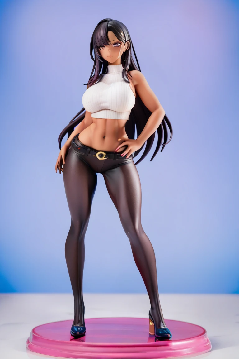 realistic image, detailed image, coherent image, 1 elf, has very long hair, black hair, turquoise eyes, smiling, She is wearing a t-shirt and a lace cheeky top, showing her legs, She has a curvy body, medium breasts and thick thighs , She is winking, her hands are hidden between her legs, posing sensually, arching her back, sprouting buttocks, full body view, flower petals falling, background surrounded by flowers, soft focus, dramatic shadows, volumetric lighting, natural lighting, artificial lighting, white background