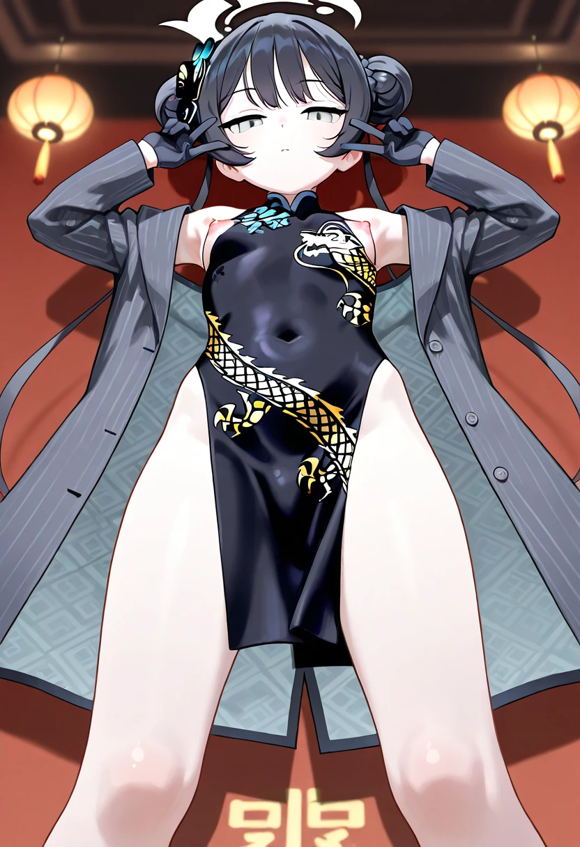 score_9, score_8_up, score_7_up, ((cowboy shot)), 1girl, shuten_douji_\(fate\), black hair, horns, blunt bangs, short hair, japanese clothes, kimono, flat chest, taimanincc, Solo Focus, character profile title text, Simple background, white background,
(armor), clothing cutout, high leg cut, leotard, impossible leotard, shiny leotard, elbow gloves, thighhighs, fishnets, boots, high heels, shiny body, fighting stance