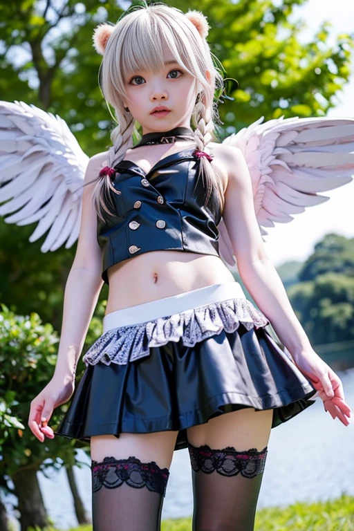 The most beautiful and sexy mecha warrior girl, blonde hair, green eyes, wearing a highly detailed futuristic hooded mecha battle armor, mechanical angel wings, huge enormously gigantic tits, cleavage showing, tons of tattoos and piercings, in hyper futuristic city metropolis, cherry blossoms blowing in the wind, highly detailed background, absurdres, highres, ultra detailed, (cute illustration:1.5), (cute,kawaii,sweet:1.2),
(1girl:1.4), bodysuit, cyborg girl,
hyper gigantic mechanical hands,dynamic pose, looking back at the camera 
nice hands, perfect hands, incredibly cinematic, best quality, best resolution