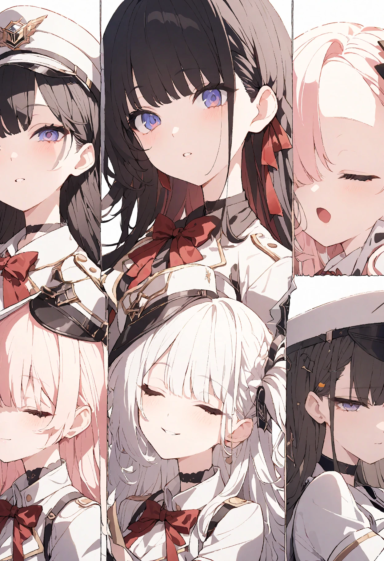 million+girls, group shot, extremely detailed,harem,(detailed drooping eyes:1.3)