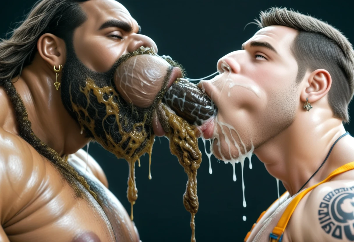 Super muscular adult boar beastman,manly,Short Hair,(Wear Hawaiian traditional clothing:1.7),Open your mouth and stick out your tongue,(Surrounded by erect men:1.2),(a large amount of semen on the face and body,:2.0),Southern Island,(Anal Sex:1.9),Brown fur,Black hair and beard,M-shaped legs,Tattoo,Close ~ eyes,Erect penis,(Big cock),(Nipple ring piercing:1.2),Blindfold,Constraints,Hands behind back,(Deep Throat),semen gushing out of the anus,(Highest quality)