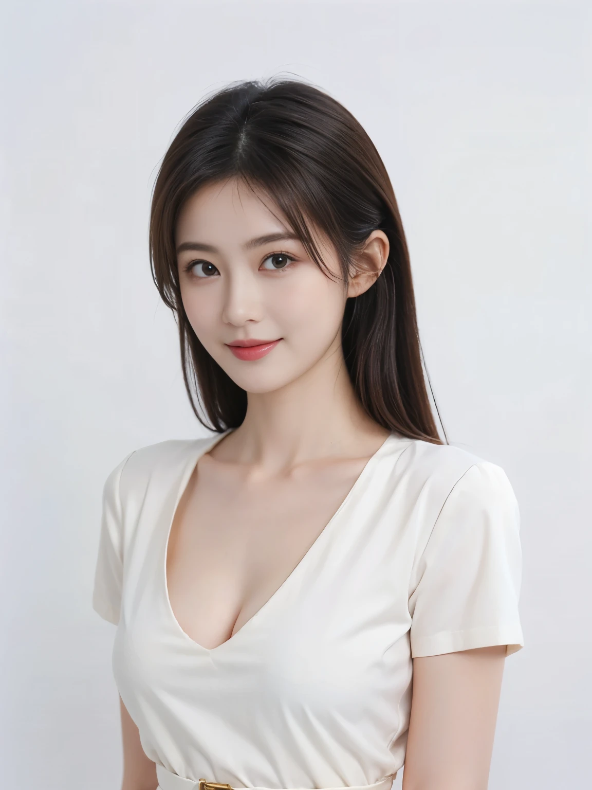 8k, Ultra-high resolution, highest quality, masterpiece, Surreal, photograph, 1 girl, (16 years old:1.3), pretty girl, Cute Face, Beautiful eyes in every detail, 細かくdetailedに,masterpiece,, One Girl:1.2, Japan Female Announcer, One beautiful woman, 16 years old女性, In underwear、Put a cardigan over your shoulders、 A refreshing smile、Beautiful teeth alignment、Dark eyeliner、Necklace around the neck,Wear a cardigan with the sleeves open,Shortcuts,Black Hair,Bold Pose,Looking at the audience、beauty,Long neck、Laugh a little、Please close your mouth and laugh、(((Ideal body type))),A cup small breasts :2,、Portraiture:2、Perfect Anatomy、鮮明なdetailed、detailed、Surreal、Light and shadow,Strong light,Fashion magazine cover,Thin lips