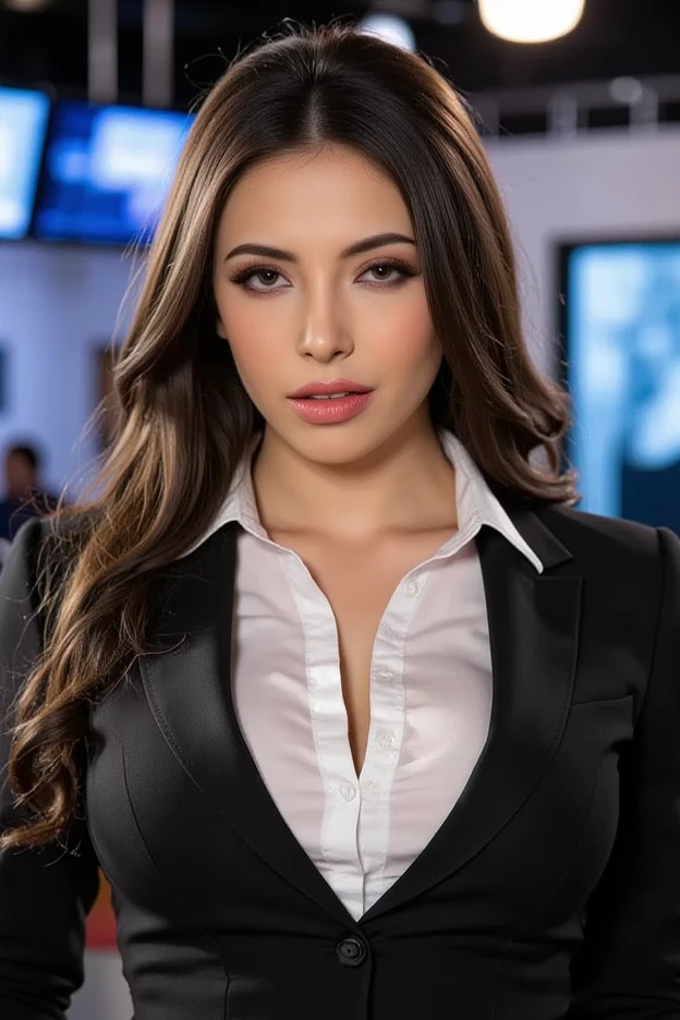 8k wallpaper,top-quality,masuter piece,ultra-high resolution,HDR,Photo Real,realistic and natural rendering,Sharp focus with a background bokeh effect,Precise reproduction of skin texture and makeup details,Cute girl, 23-years old,large boob, big breasts,Looking at the camera,solo, thin waist,enchanting posture, enticing, Attractive facial expressions, diffused lighting, detailed background of office, light on face, Close to camera,coquettish expression, dressed in business attire, including a blazer and blouse,(medium close-up shot:1.5),(ecstasy:1.3) ,(slut:1.2),(vulgarity:1.3),(fucked silly:1.1),(orgasm:1.5),(cleavage-enhancing:1.2)