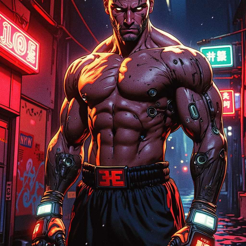 “manga/manhwa” + “black skin” + “guy” + “scar on face” + “short white hair” + “attractive” + “shirtless” + “well-build”
