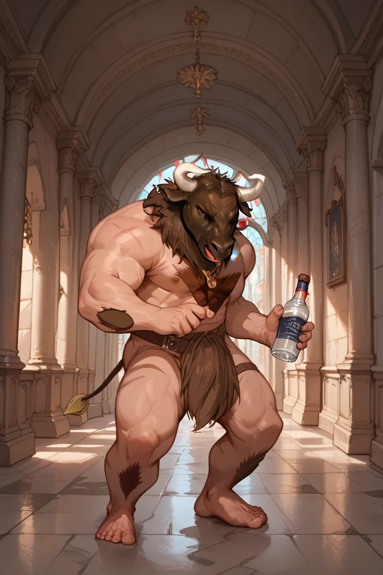 furry, anthro bull, tauren white buffallo:1.5, white body, solo:0.5, average male, rough and brute:1.3, tired and full os scars:1.1, tired, standing holding the breeding mount inside the stable filling a bucket with cum:1.5, huge leak of cum, cum in everywhere, breeding mount:1.5, (saggy balls), dripping, testicles wet of cum:1.8, super detailed, detailed face, best art, 8k, vibrant, by snowskau:0.4, by taran fiddler:1.8, by RedRusker:1.8, art stile, 3D, halfbody,