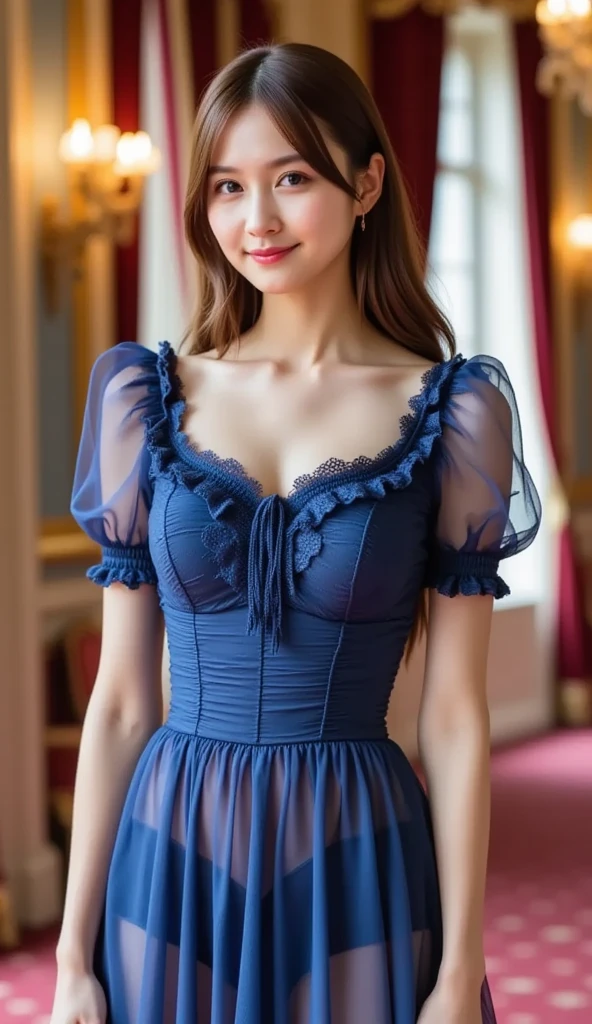 Beautiful, cute baby Face, 17 Years old russian lolita Girl, blue eyes, high ponytail hair, black hair, hair ornaments, wearing sexy pink mini kebaya dress, micro skirt, Rounded medium Breast, cleavage cutout, slightly Chubby , luxury necklace, White Skin, Smiling, bedroom Background, full body portrait, high heels, Perfect Potrait, Bokeh Effect, Look at Viewer, Armpit, Perfect Eye, Perfect Hand, Perfect Finger, Bracelet, Ring, ((adorable:1.2)), ((masterpiece:1.1)), ((bokeh:1.2)),
