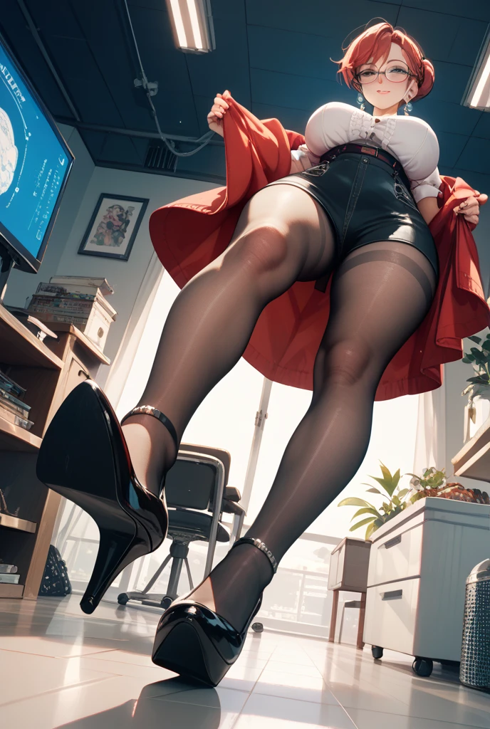 sntdrs (english), red santa dress, der riese art, 非常に詳細なder rieseショット, der riese, Shorthair, Giant woman bigger than a skyscraper, Wearing rimless glasses, Colossal tits, Big ass, santa dress, Black pantyhose, Shoes are high heel sandals, very small metropolis, Trying to destroy a miniature metropolis, Full body depiction, nffsw, giga der riese, der riese, Black pantyhose, Stomping City,crash city,Small town,micro city,