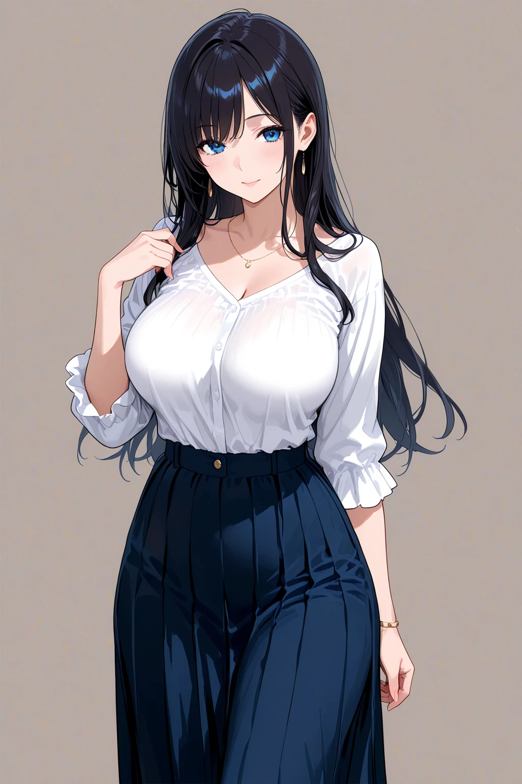 (best quality), (masterpiece), 1 girl, early 20's, small breasts, busty, perky breasts, thick, thick lips, wide hips, thin waist, flat chested, bra visible through clothes, white shirt, see through