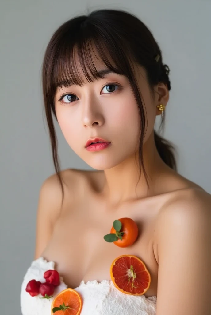 Watermelon headgear、Put a watermelon on your head、She has a watermelon hair ornament on her head.、yukata、(Highest quality,masterpiece:1.3,Ultra-high resolution,),(Very detailed,Caustics),(Realistic:1.4,RAW shooting,)Ultra-Realistic Capture,Very detailed,High resolution 16K suitable for human skin、 Natural skin texture、、Skin tone is even and healthy looking、 Use natural light and colour,One Woman,Japanese,,cute,Mid-length hair,(Written boundary depth、chromatic aberration、、Wide range of lighting、Natural Shading、)、(Outdoor lighting at night:1.4)、(Hair swaying in the wind:1)、（Exposure:3.0）、