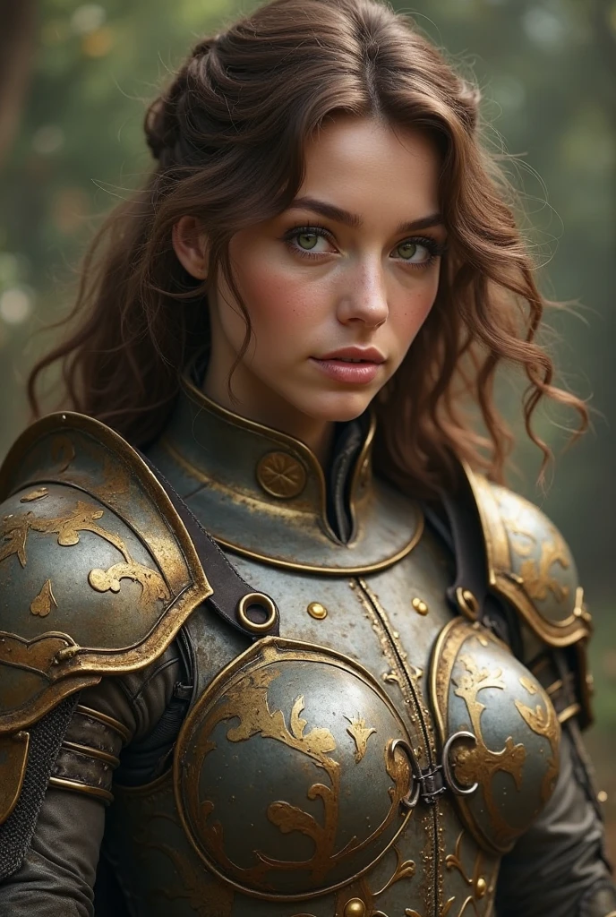 (masterpiece), (extremely intricate:1.3), (realistic), portrait of a girl, the most beautiful in the world, (medieval armor), metal reflections, upper body, outdoors, intense sunlight, far away castle, professional photograph of a stunning woman detailed, sharp focus, dramatic, award winning, cinematic lighting, octane render  unreal engine,  volumetrics dtx, (film grain, blurry background, blurry foreground, bokeh, depth of field, sunset, motion blur:1.3), chainmail