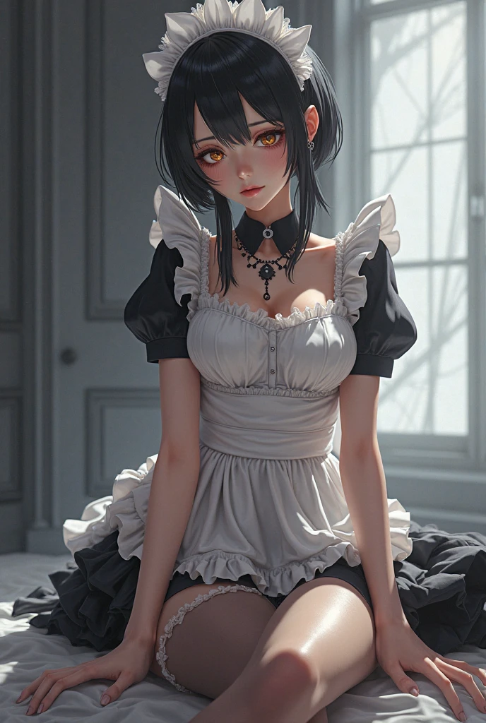 Big eyes、Black Room、Stained Glass Windows、Rose vase、Lace curtainy whole body is wet during the night、Excited expression、Dark Gothic Makeup、Dark Metal、Large margins、Uneven double layer structure、Long eyelashes、cute、
Girl in a stone room、Gothic dress with collar、Knee-high socks、Twin tail hair、Beautiful and detailed、Beautiful and delicate lips、High resolutionの顔、Long eyelashes、Structure of the film、（Highest quality）、4K、8k、High resolution、masterpiece：1.2）、Super Fine、Sitting、Bold Pose、Moisturized Skin、Sweaty、barefoot、Trance、Embarrassing、Masochistic、blush、Embarrassing、Intertwined、Flowing Tears、Soaking wet。Couple、Lesbian、2 people
