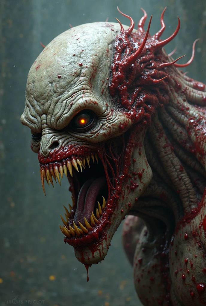 masterpiece,best quality, ultra detailed,highres,high-resolution,4k,4k portrait,8k,8k portrait,unity 8k wallpaper,extremely detailed CG,unity 8k wallpaper,realistic,RAW photo,real person, portrait photography,photorealistic,poop monster
close-up portrait,
disgusting body horror creature, reelhorror, blood, humanoid, tentacles, creature, monster, dismembered,