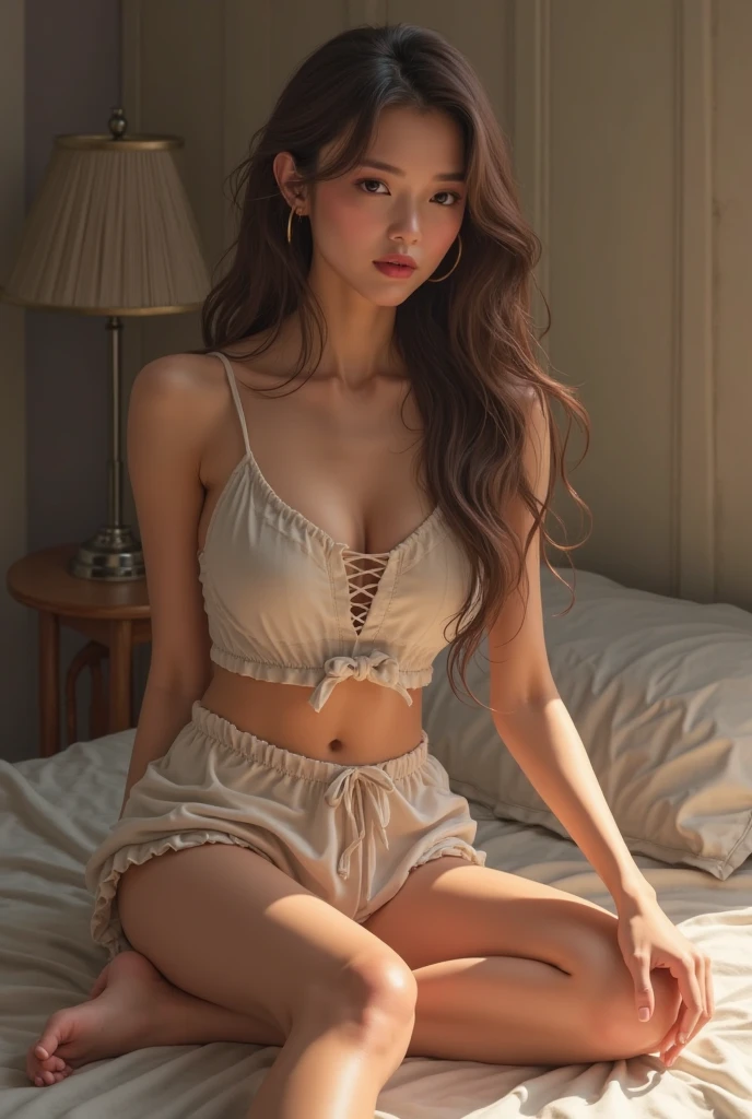 masterpiece, best picture quality, high quality, beautiful girl, Japanese, Japanese school girl, popular Korean makeup, detailed, swollen eyes, detailed eyes, detailed skin, beautiful skin, ultra high resolution, (reality: 1.4), very beautiful, slightly younger face, beautiful skin, slender, (ultra realistic), (illustration), (high resolution), (8K), (highly detailed), (best illustration), (beautifully detailed eyes), (super detailed), (wallpaper), (detailed face), looking at viewer, fine details, detailed face, pureerosfaceace_v1, smiling, looking straight ahead, looking straight ahead, angle from waist up, realistic photo, bright lighting, professional lighting, blonde, long hair, dark abandoned, big red moon, gorgeous red and black dress, mature woman,キスショット・アセロラオリオン・ハートアンダーブレード