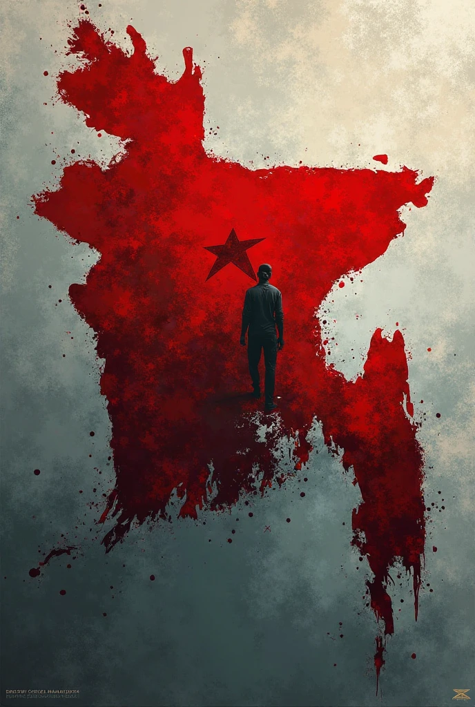 North Korean soldier shot in the heart black and white drawing 