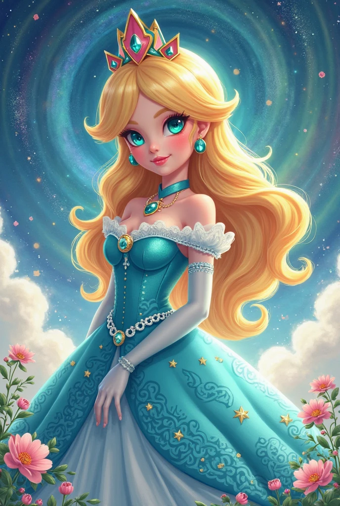 Mature and realistic portrayal:1.2) Blonde hair Sailor Moon dressed as a bride in a blue jean flowy gown