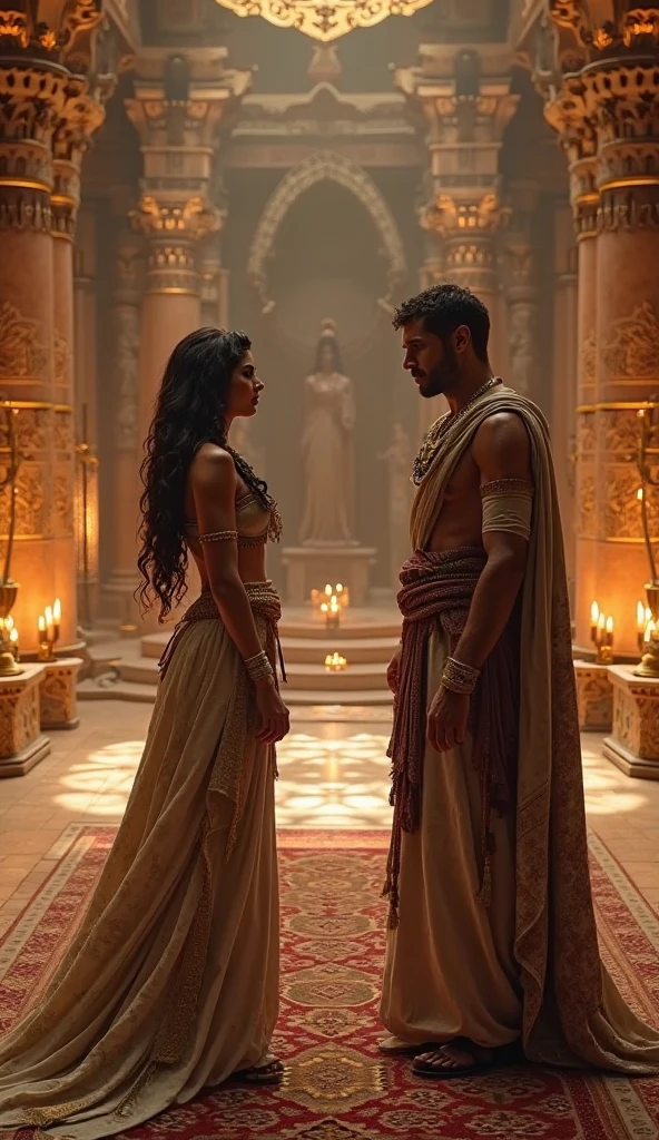 beautiful Egyptian women were looking at an Egyptian young man