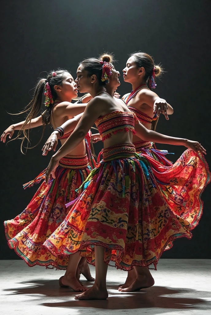 3 Brazilian women in a dance workshop