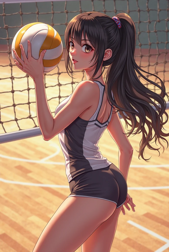 pieces fly、masterpiece、highest quality、Super detailed、High resolution、High resolution、8K portrait、Unity 8k壁紙のHigh resolutionCG、unity 8k wallpaper、cute type little:1.5、:1.5、Highly detailed CG unity 8k wallpaper、realistic、real person、cute type little、 portrait photography、shiny skin、High resolution、(16 years old:1.2)、(1 girl)、beautiful clear eyes、very detailed explanation、delicate face、nice lips、slender body、Same with big breasts thin waist、thin legs、(volleyball court gymnasium:1.6)、1 girl, cute type, perfect face, seriously, (blush:1.5),Same with big breasts,(nude:1.4),((asshole big anus:1.3)), Detailed description vagina,Show butt hole、distress, blush:1.5, think back:1.5, (open anus:1.6)