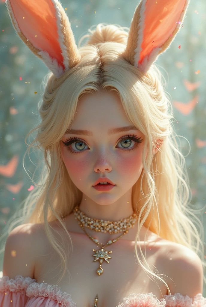 one girl, fox ears, , pure, cute naked, topless, a Fox human Mix, human Body, big tits, furry skin, Red hairy nose , whiskers