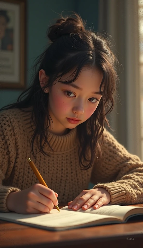 1 cute Japanese girl, 10years old, solo, (A seductive smile),No makeup, Detailed skins,Realistic skin texture,Real skin texture,Highly Detailed Face and Skin Textur,flatchest, broad shoulder,Small round buttocks,Small head, Slender thighs, 5 fingers, (with short black hair/Hippie fever), (Batman pajamas), Add noise:1.2, (Sit at your desk facing your computer), (filmgrain:1.2),
