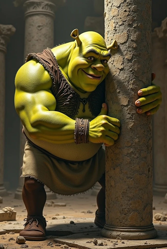 small goblin with a prominent belly, fat belly, muscular, view from below, speedo(Nswf), huge belly, sexy