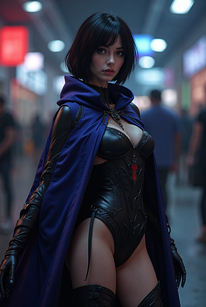 23 years old,cute boy, young man,blue skin, black With purple highlights hair, red eyes,Perfect face, androgynous, Hermaphrodite, intersex,With feminine features, and delicate body, fantasy Witch Boy Salem, Modern witch aufit,Silent Hill, Wearing clothes from 1693. The robe is two-piece,FemBoy, Gothic style sexy, Gothic style, Two-piece suit, Arriving in New York from a portal.