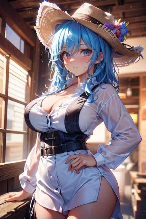 (Absurd realistic structure details),(High resolution complex and detailed text quality),(high-resolution microstructure、High Poly 3D Rendering Correction),Methods of geometry,Careful explanatory anatomy,
BREAK,
1 person,Solo,(Cute:1.5),(Chibi:0.6),(kawaii:1.5),(Lori:0.5),(17 years old girl),Very detailed,colourfull,highest details,Clear skin,Beautiful skin,Shy,Very detailed,colourfull,highest details,Clear skin,Beautiful skin,Shy skin,1 beautiful girl,{Heterochromia,pale blue eyes,pale green eyes:1.9},star eye silhouette, BREAK,(pale blue hair, Medium length:1.4),(Side Ponytail,A little curly hair,Single-sided twisted blade,Princess Cut:1.3),(cleavage of the breast,Large breasts,Beautiful , gleaming skin,Clear skin, Beautiful skin,(best quality face),(Top quality glowing eyes),
BREAK(Denim jacket:1.2), White T-shirt, (Maxi skirt:1.3), (Fringe Scarves:1.2), lowfers,
BREAK,(Sunset), (There is a picture of a road made of electric wires and poles..., anime countryside landscape, Anime Background Art, Anime landscapes, very detailed illustration.", anime style cityscape, style of makoto shinkai, anime backgrounds, Anime landscapes, in the style of makoto shinkai, painted in anime painter studio:1.3),Waterfall,depth of fields,a closed mouth,(Osaka in Autumn:1.55), blush, bottles, (Look back:0.6), (Sexy Pose:1.2), (tilt head:1.1),
BREAK, (Dynamic Angle,from the front side:1.2), wakame,wakame,wakame,
BREAK,(Blurry background:1.3),(absurderes, hight resolution, Super Detail Art),cel shading,Clear Color, Lonely optical effect, Beautiful pictures, Bright glow, mystic atmosphere,(Close-up of girl:1.1), (Bright glow, Light particle effect, light leaks, Aerial effects:1.1), clean line drawings,Clear Color, Beautiful pictures,