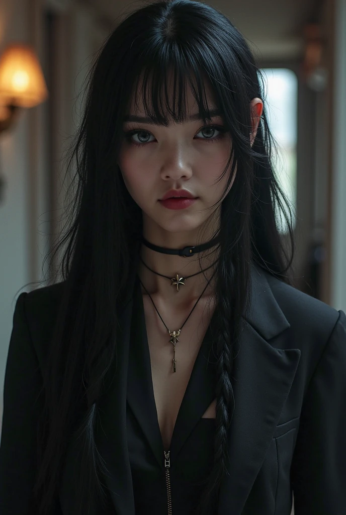 I want a more sinister character with black clothes and a sense of confidence