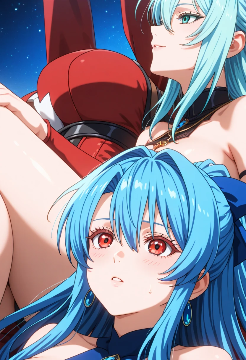 personajes de anime en bikini posando para una foto, Dxd de secundaria, Still from the television anime, Today&#39;s featured anime still., official anime yet, chica anime seductora, official studio anime yet, captura de pantalla de un anime de 2012, traje asuka debajo de la ropa!, konosuba, konosuba anime style, anime movie screenshot