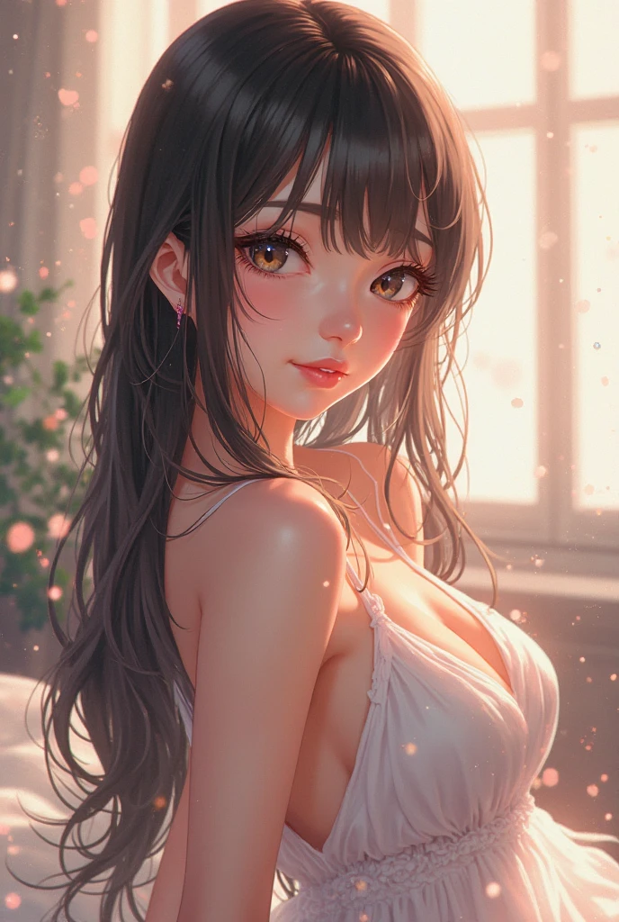 Anime girl showing armpit