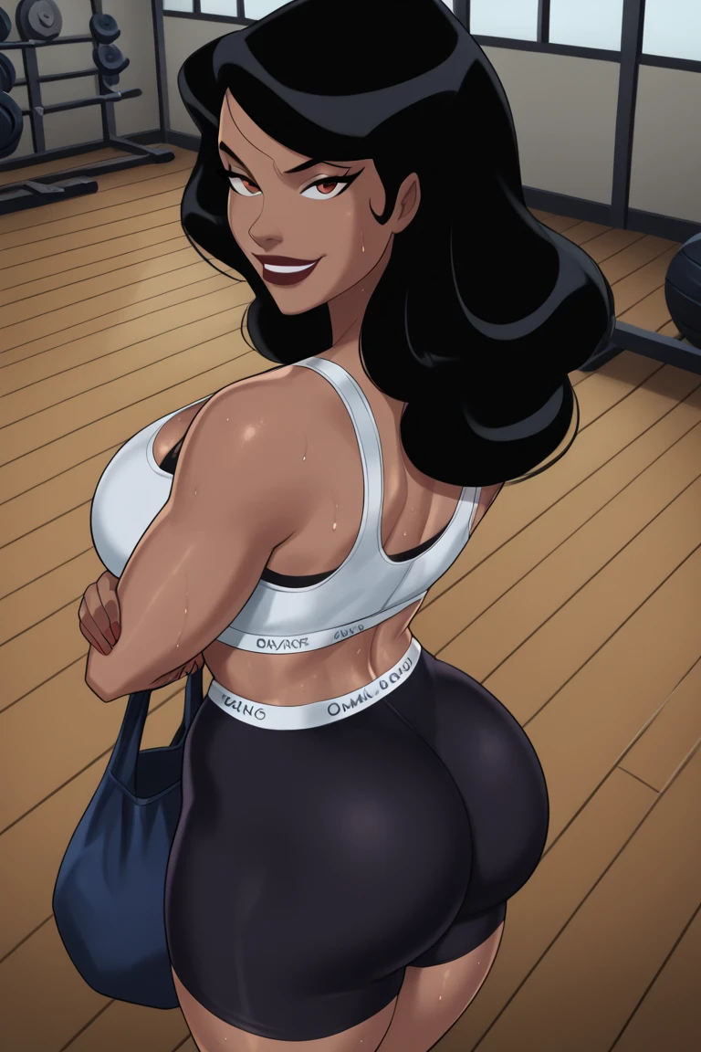 a close-up of a person in a purple outfit standing in a room, fit curvy physique, Mulher de 30 anos de Cuba, Cottagecore!! corpo fitness, Karla Ortiz, 3 5 year brazilian mother, ifbb corpo fitness, menina em forma, thick thieves, Parece Fabiula Nascimento, corpo em forma, cintura magra e quadris grossos