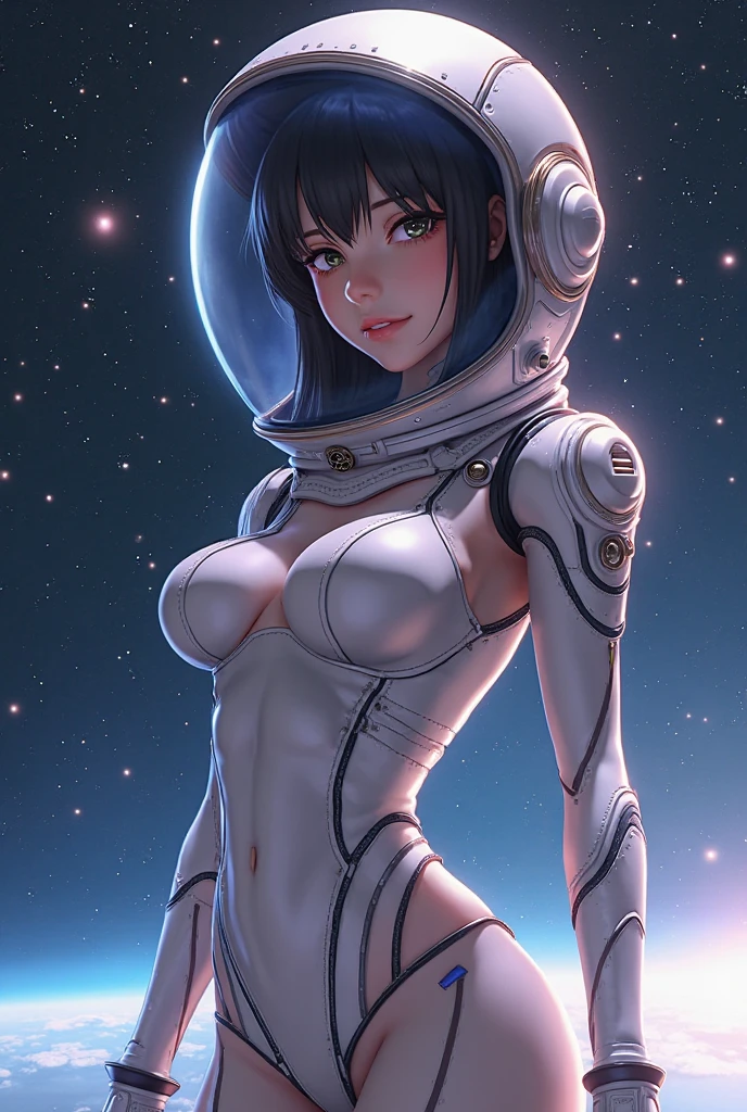 (ultra quality, 4k, 8k, high resolution, masterpiece: 1.2), ultra detailed, (realistic, photorealistic, photorealistic: 1.37) a beautiful young woman walking in outer space, semi-naked with lights all over her body, highly detailed, extremely detailed portrait, intricate details, hyper realistic, 8k, photorealistic, art by artgerm and greg rutkowski, dramatic lighting, glowing skin, volumetric lighting, cinematic, awe-inspiring, ethereal, mystical, cosmic, mesmerizing