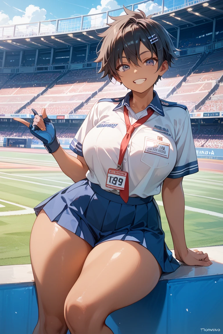 One Girl, Shiny skin, 最high quality, (Game CG:1.4), Browsing Caution, Beautiful face and eyes in every detail,Big Tits、Small lingerie, Severe, Big ample breasts、((最high quality)), (Very detailed), (Very detailed CG 統合 8k 壁紙), Very detailed, High resolutionのRAWカラー写真, Professional photography,From below, (((White lace panties)))、I can see your face、(((A regretful look))),(((Embarrassed face)))、(((Are crying)))、(((Anguished expression)))、Glaring, Angry、(((Her white panties are visible through the)))、((White underwear pattern))、Dancing、((((She is embarrassed that the audience has seen her panties))))、 (((She forgot to put on her underwear so her underwear was completely visible)))、dancing, (((The audience is happy to see her panties))), (((A crowd of spectators point their cameras at her panties))), ((Nipples are visible))、Full Shot、(((Her skirt is flipped up))),(born, 最high quality, masterpiece:1.5), (Realistic, Intricate details:1.2), 超High resolution, (high quality, High resolution, The finer details), alone, Curvy Women, blush, Sweat, Oily skin, Shallow depth of field,(masterpiece、最high quality、High resolution、Unity 8k wallpaper、Very detailedCG:1)、(Awareness-raising:1.0)、One Girl、最high quality、8Kmasterpiece、((software)), ((multiple girls)), (18-year-old female, Beautiful detailed woman, policewoman),( Blue Hair),(short hair),White and thin uniform,(Black leather micro mini skirt), ((With a shy look:1.5)), Huge breasts, Hard nipples, Slim Waist, Thick thighs, Ultra mini skirt, ((Black Pantyhose)), (((I'll lift my skirt to show you my pantyhose))), ((Leg spread)), (Please open your legs),, look down,((Skirt Lift)),(((Boldly flip up the skirt)))