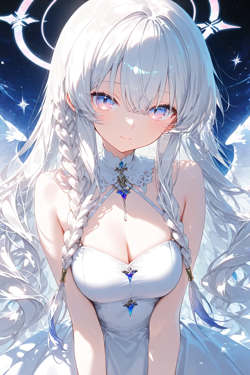 woman in a white dress and a cape, concept art inspired by rossdraws, trending on cgsociety, conceptual art, shiny pale white porcelain skin, glossy white suit, thick smooth warframe thighs, wearing white leotard, wlop glossy skin, thicc