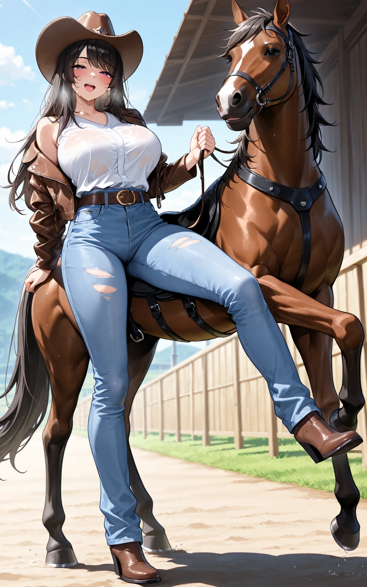 2 people, beautiful woman, perfect body hugging him, sexy clothes, is, visible thong,  man on a motorcycle grabbing his butt, high quality Social realism, depth of field, cinematic lighting, image Fill, Wide-Angle, NIKON, 8k, super detail, textured skin, super detail, high quality, highres