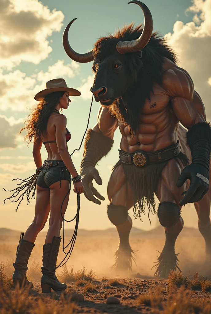 score_9, score_8, score_7_up, cattle yard, farm, 1girl, 2boy, magnificent body, A luscious milkmaid has fun with her boyfriend on a farm, friendly sex, hugs his legs, 
