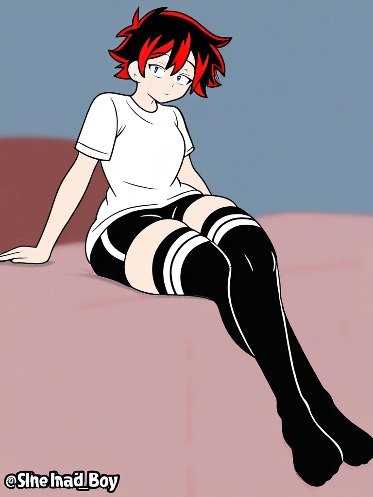 (Masterpiece), best quality, Very detailed, 1 girl (Gwendolin_Tennyson, gigantic bust, choker, orange hair, short hair, green eyes, Half blindfolded.),evil face, Mascara, full makeup, dark eyeshadow, red lipstick, Beaming , Chapped lips, nose Blush, Blush, Facing the audience, look at viewer, alone,white shirt, rift,
Red lace underwear , pleated skirt(Black pattern),pink skirt, ultra mini skirt, red lace panties,Loose socks, in the classroom, night time, , sit, sit on desk, Spread your legs, Come quickly, mule,, Teasing sexy waist, , full body , from_below