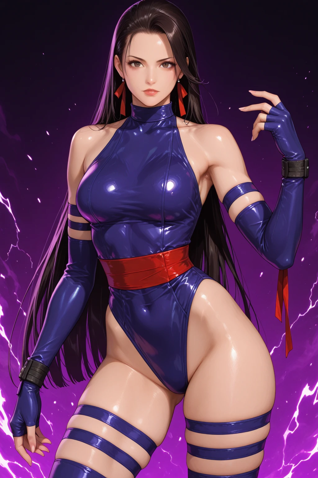 Psylocke has large breasts