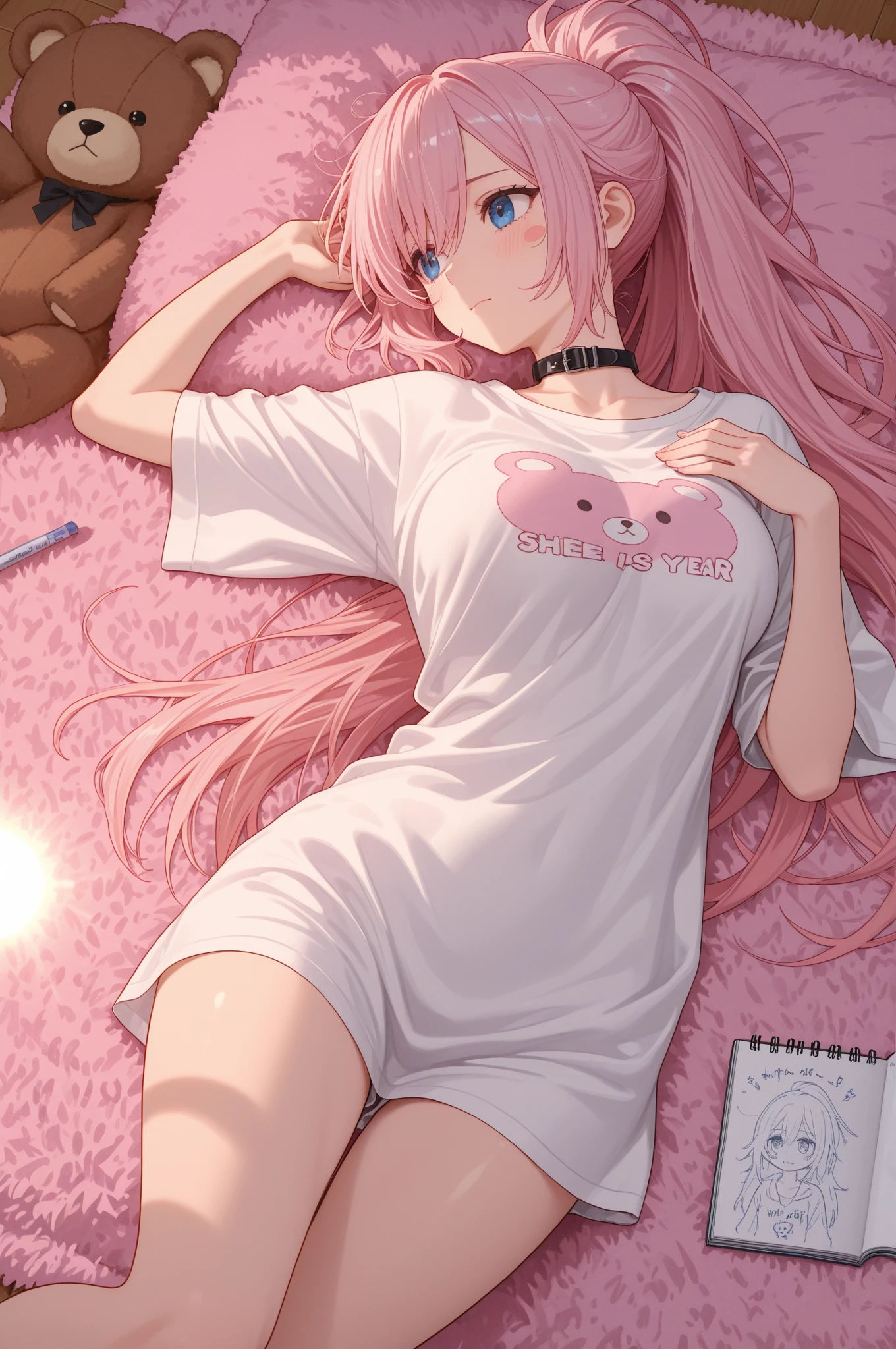 (best quality, masterpiece), 1 girl, centaur, It takes, White skin, Korean , ((23 years old)),black pink,Smiling, exposing the abdomen, belly button t-shirt , 아름다운 소녀 perfect white tiger photo, perfect white tiger photo