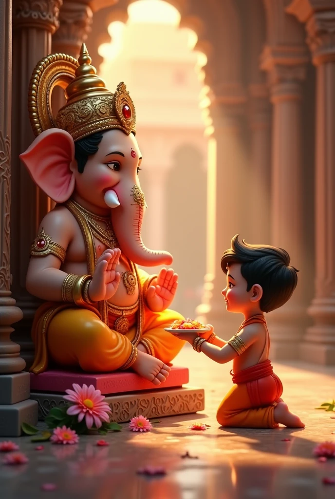 PRATIK named boy is praying lord ganesha