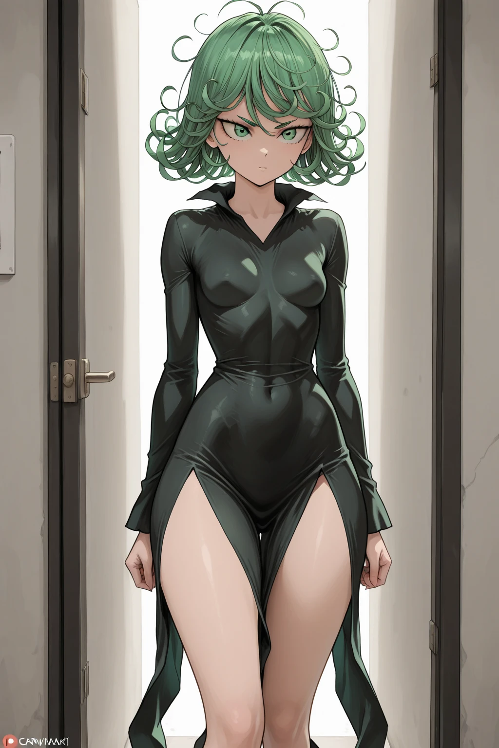 Tatsumaki , Dynamic positions have a golden part, fragile physique, Street, floats in the air, close up portrait, stands leaning towards the floor, beautiful , White Nurse's Coat, Short skirt, breasts fall out from under the robe, leans forward, very erotic, arches in the back, Portrait of a girl, standing in a sexy pose, leans forward, beautiful фигура, buttocks, beautiful грудь, very sexy, the texture is very durable,The picture is very clear and concise,incredibly beautiful,Temperament elegant,in a spacious room, нежное выражение лица Tatsumaki из One Punch Man, short green hair, green eyes, , heels, full body view, smiling, dynamic pose, Tatsumaki из One Punch Man, short green hair, green eyes, ,dynamic view, (masterpiece, Best quality:1.2),