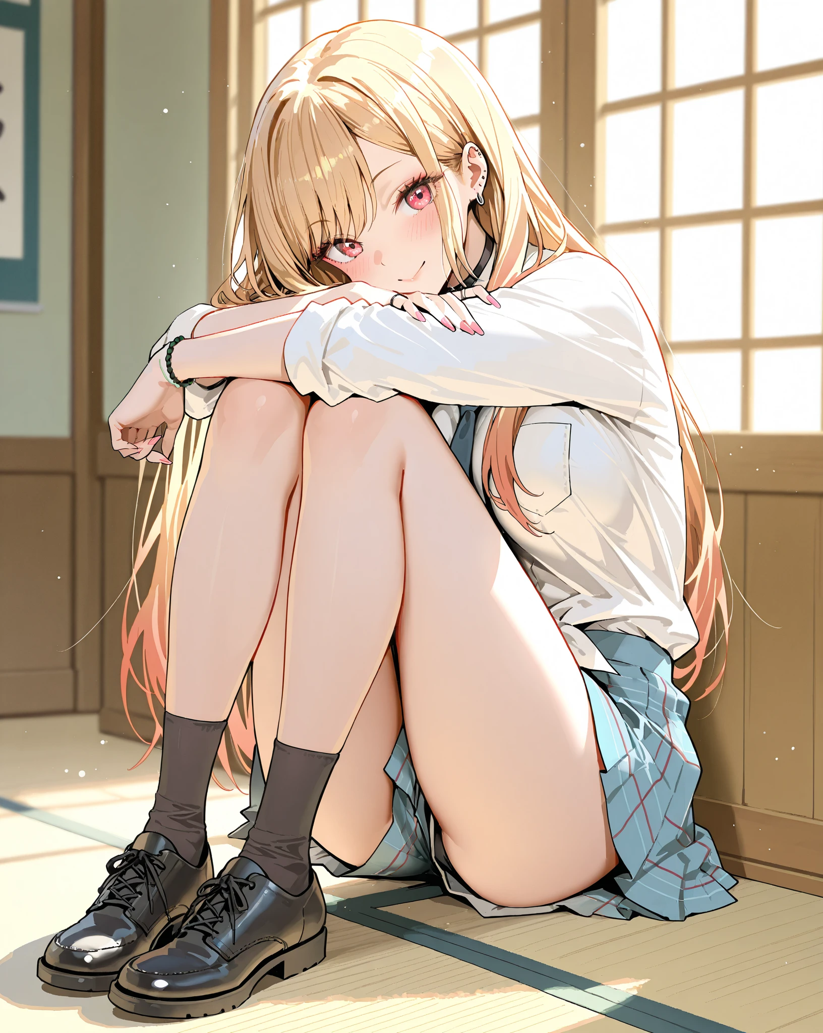 1girl in、AS-Adult、Underwear、Cute underwear、Squatting panchira、