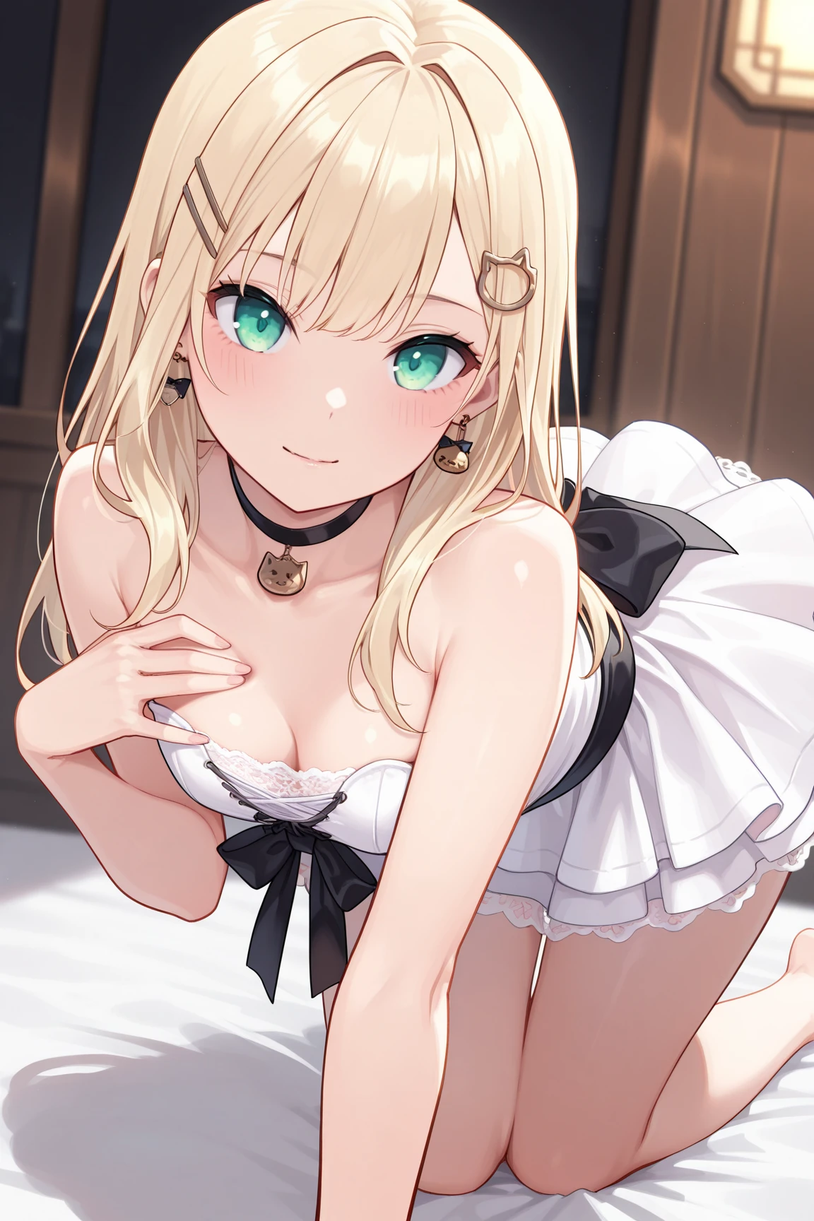 2girls, tragen Nacht Hemden, kuscheln zusammen, (detaillierter Skin), Top quality, Meisterwerk, Seductive girls, posieren sexy, liegen auf einem bett