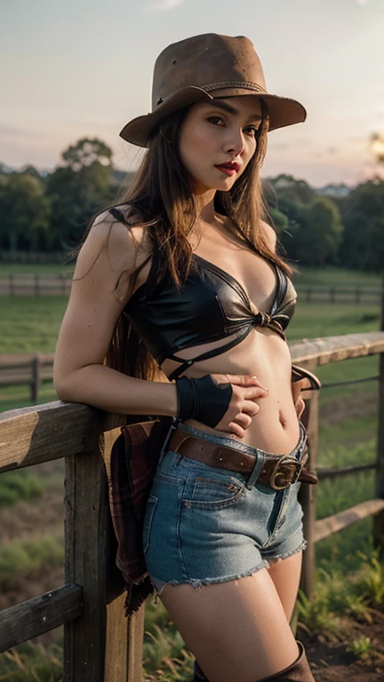 8k, hd, (Masterpiece, best quality, intricate details, iron collar, arms behind back, iron cuffs, muscular women, hourglass figure, shackles, bound ((standing by wooden pole:1.2)) looking from above fullbody toe to head, happy closed mouth red cheeks ((Platform footwear, platform heels)) BDSM bondage lingerie, exposed breasts, high waisted crotchless pantyhose,