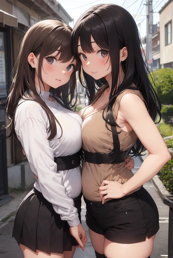 (master piece, highest quality), three girls, Bra exposed, nipples exposed, 15 years, school locker room, Sexy white panties, (Change of clothes:1.8), wide angle, best lighting, best shadows, Eyes are not facing me, Chatting happily, Voyeur-style shots, low twintails, ponytail
