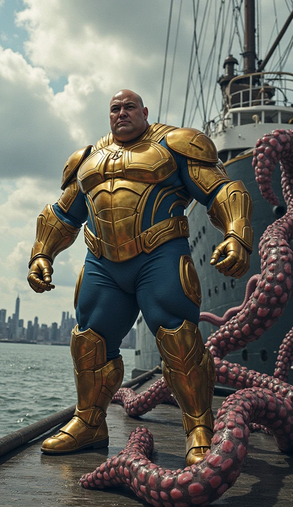 full body view, a big large fat over-muscular obese male Scott Porter looking like as a pig with golden rings, blond undercut haircut, white lycra suit, white socks, no shoes, with a snout pierced with a large gold ring, all muscles over-inflated hyper-developed, laying deply rolled into mud, hi-res, side view
