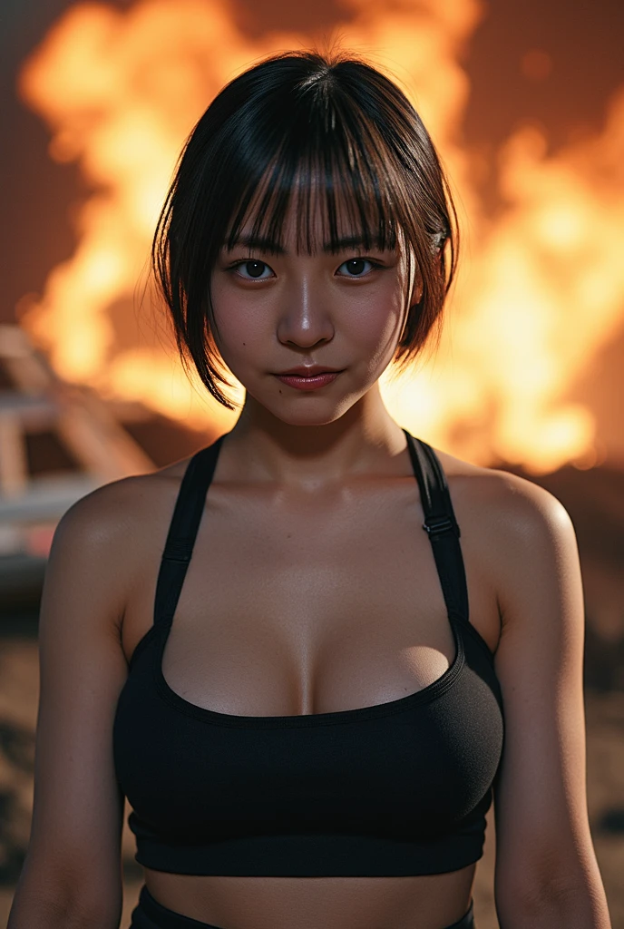 movie heroine "godzilla godzilla". A Japanese woman desperately runs away from Godzilla in devastated Los Angeles.., 15 years old, messy hair, Tattered pilot suit, torn clothes, cleavage, running through the rubble. crumbling building, burning flame, explosion、white skin, smooth skin, amazingly beautiful face, be familiar with, realistic, 8k.
negative prompt.